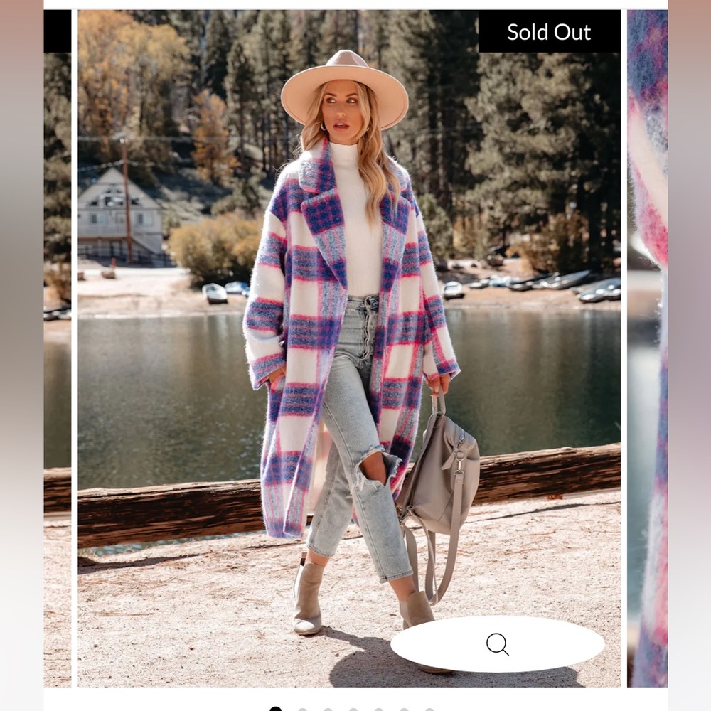 VICI Jolie Plaid Pocketed Coat